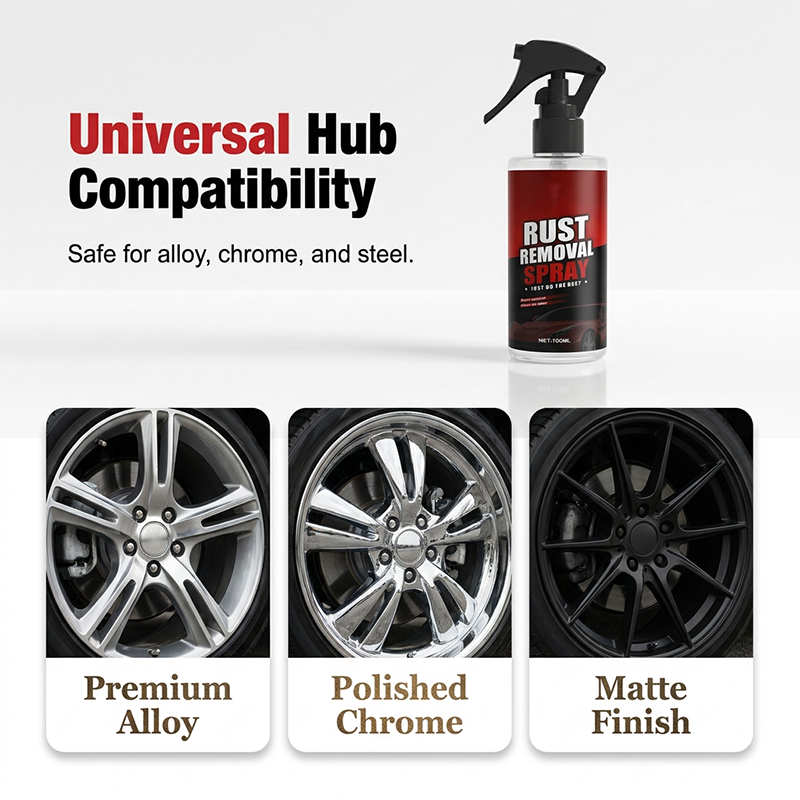 💦Car Wheel Rust Remover & Alloy Rim Cleaner Spray, Removes Brake Dust & Road Grime