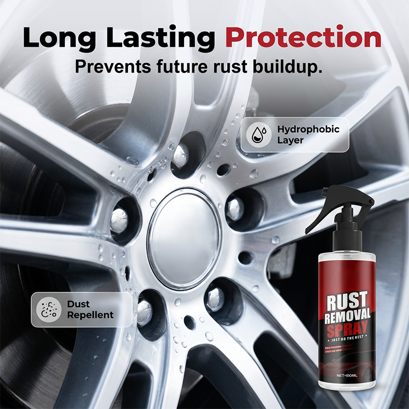 💦Car Wheel Rust Remover & Alloy Rim Cleaner Spray, Removes Brake Dust & Road Grime
