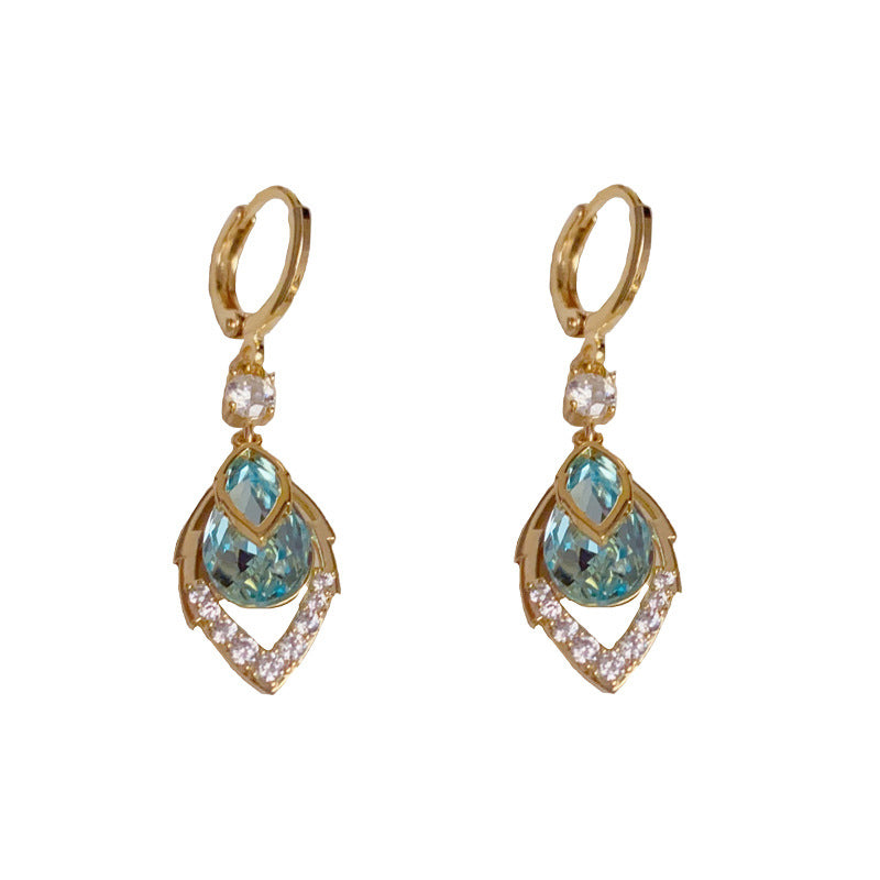 ⏳Limited-time 50% off⏰Sky Blue Drop Dangle Hoop Earrings💧💍