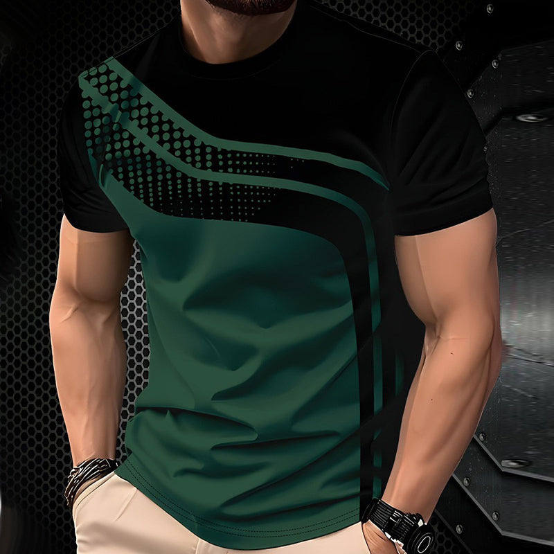 👕 50% OFF NOW! 🎨 Men's Color-Block Crew Neck T-Shirt – Soft cotton, modern cut & perfect for daily wear, sports or casual outings ✨