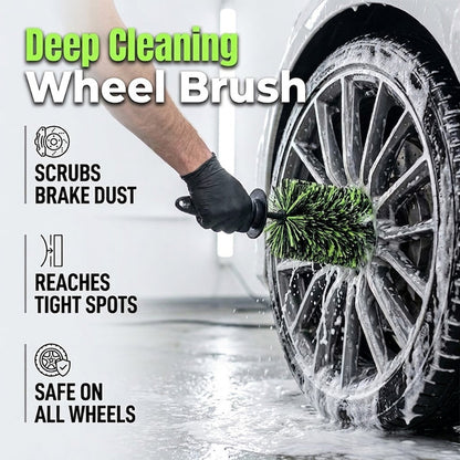 🔥2026 HOT SALE💥 50% OFF🧼Wheel Barrel Cleaning Brush – Deep Reach Microfiber for Rims, Calipers & Engine Bay – Scratch-Free Soft Bristles, Ergonomic Grip + Knuckle Guard – Includes Storage Box