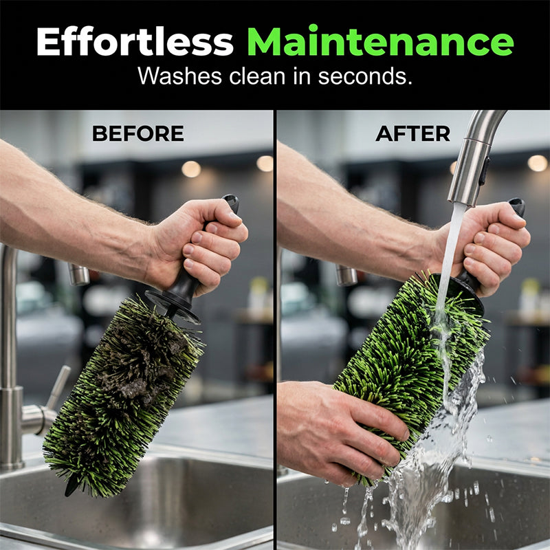 🔥2026 HOT SALE💥 50% OFF🧼Wheel Barrel Cleaning Brush – Deep Reach Microfiber for Rims, Calipers & Engine Bay – Scratch-Free Soft Bristles, Ergonomic Grip + Knuckle Guard – Includes Storage Box