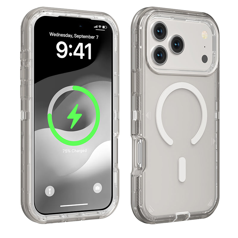 📱🧲 Shockproof Clear Magnetic Phone Case🛡️ – Strong Magnetic Lock, Anti-Yellowing & 360° Protection