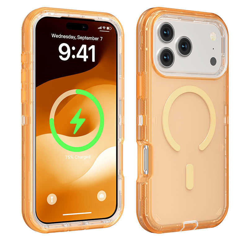 📱🧲 Shockproof Clear Magnetic Phone Case🛡️ – Strong Magnetic Lock, Anti-Yellowing & 360° Protection
