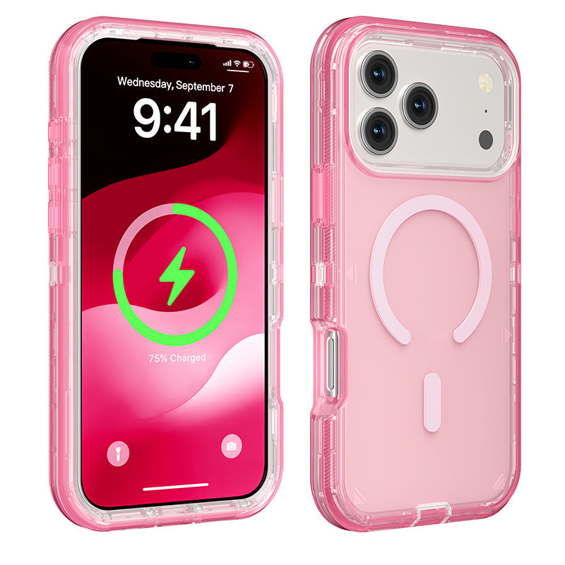 📱🧲 Shockproof Clear Magnetic Phone Case🛡️ – Strong Magnetic Lock, Anti-Yellowing & 360° Protection