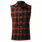 👔 50% OFF NOW!🔥 Men's Plaid Sleeveless Shirt – Raw Edges & Button-Down – 7 Colors Available 🕶️