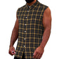 👔 50% OFF NOW!🔥 Men's Plaid Sleeveless Shirt – Raw Edges & Button-Down – 7 Colors Available 🕶️