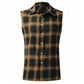 👔 50% OFF NOW!🔥 Men's Plaid Sleeveless Shirt – Raw Edges & Button-Down – 7 Colors Available 🕶️