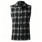 👔 50% OFF NOW!🔥 Men's Plaid Sleeveless Shirt – Raw Edges & Button-Down – 7 Colors Available 🕶️