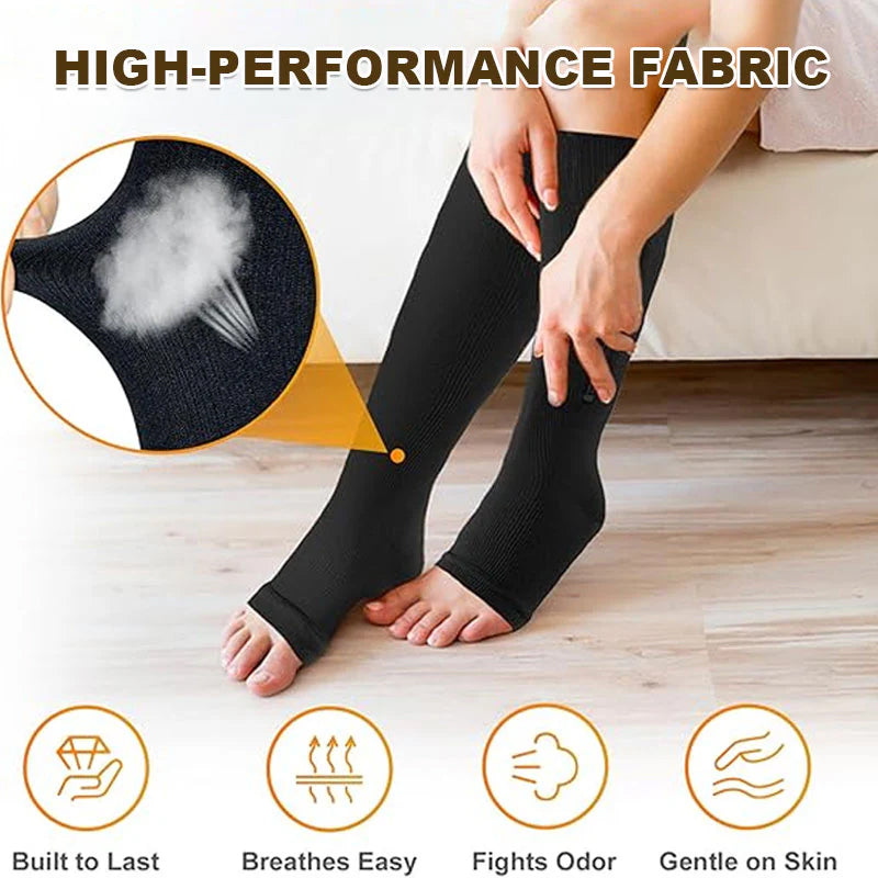 🥳2026 HOT SALE🥳💞50% OFF!✨ 💝Knee-High Sports Support Socks with Zipper