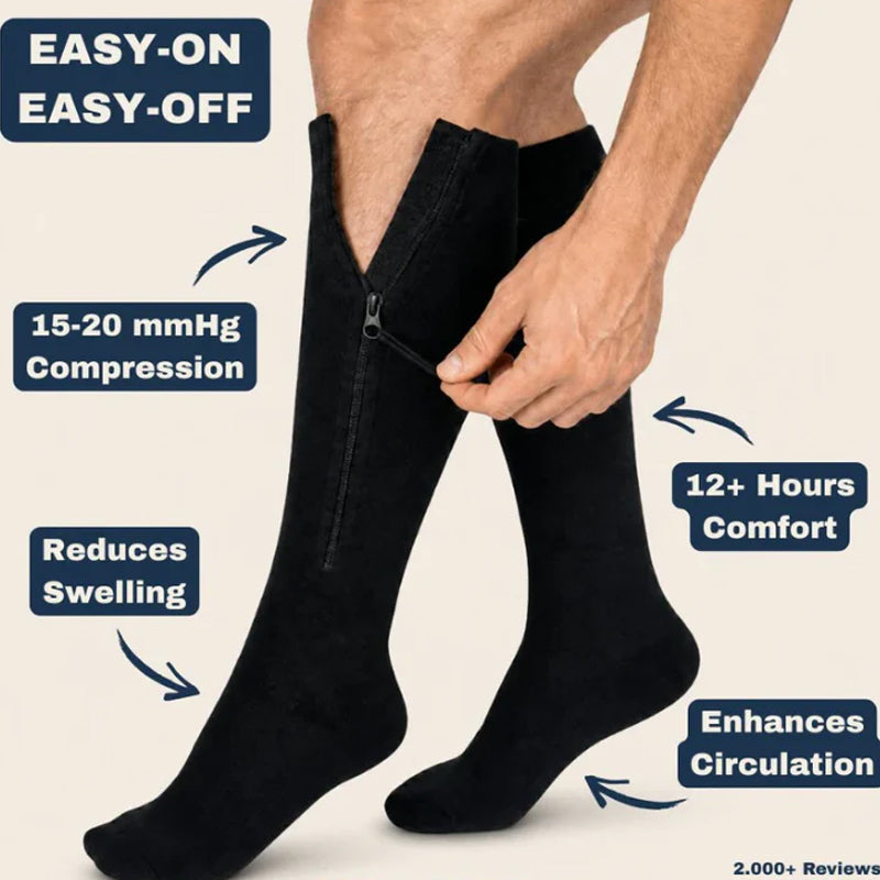 🥳2026 HOT SALE🥳💞50% OFF!✨ 💝Knee-High Sports Support Socks with Zipper