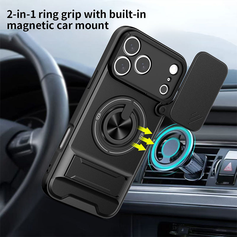 ⏳Time-Limited Special⏰4-in-1 Protective Case – Slider, Ring Holder, Magnet, 5 Colors 🔧
