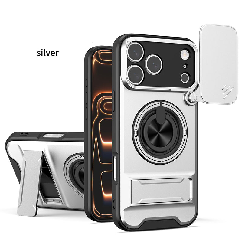 ⏳Time-Limited Special⏰4-in-1 Protective Case – Slider, Ring Holder, Magnet, 5 Colors 🔧