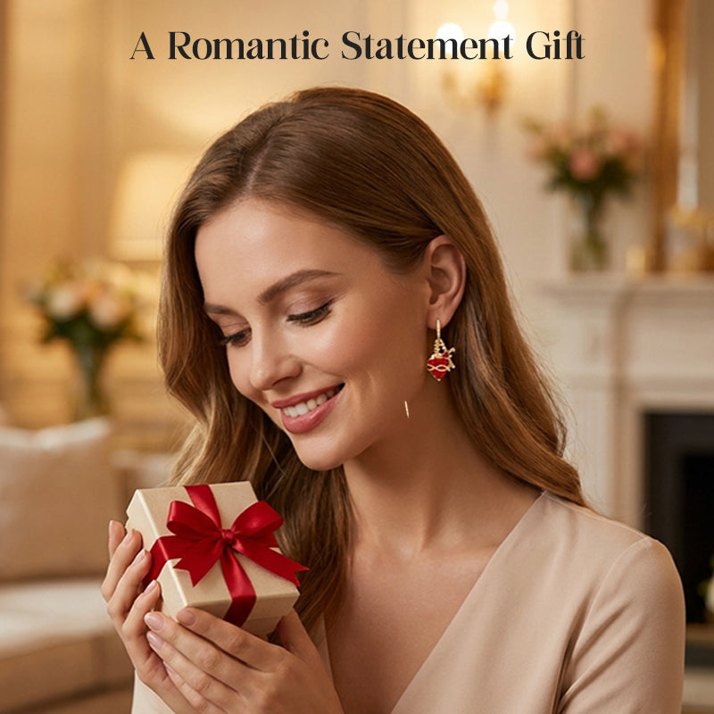 💍 40% OFF! ✨ Red Heart & Cross Earrings – Vintage-Inspired, Dainty, Symbolic ✝️