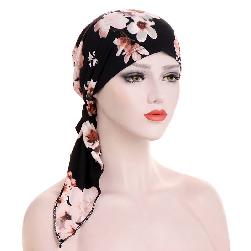 🎁2026 New Arrivals 50% OFF💥Women's Floral Print Pre-Tied Head Scarf Turban – Soft, Elastic, Versatile 🌸