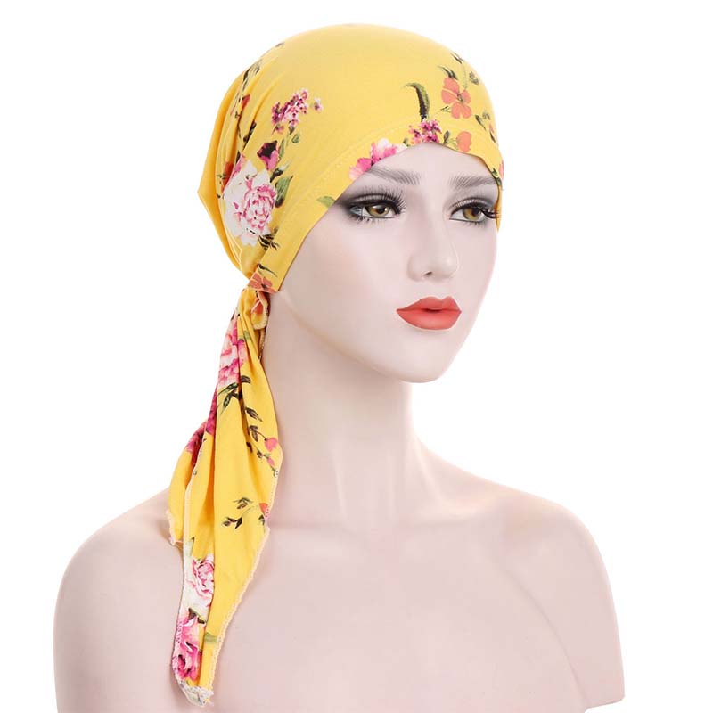 🎁2026 New Arrivals 50% OFF💥Women's Floral Print Pre-Tied Head Scarf Turban – Soft, Elastic, Versatile 🌸