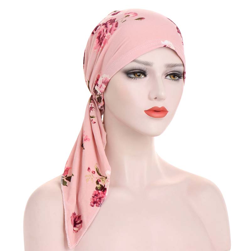 🎁2026 New Arrivals 50% OFF💥Women's Floral Print Pre-Tied Head Scarf Turban – Soft, Elastic, Versatile 🌸