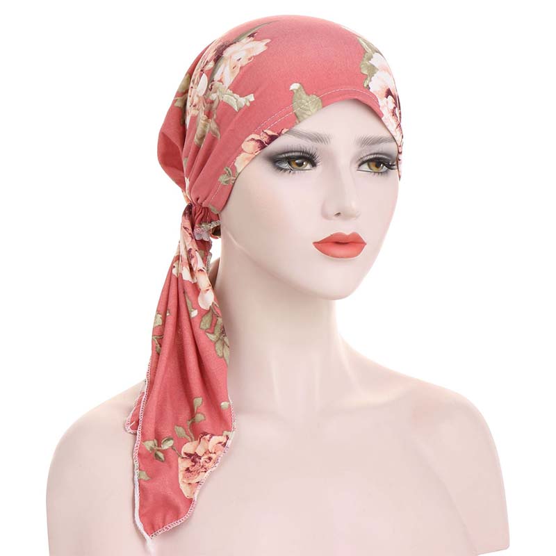 🎁2026 New Arrivals 50% OFF💥Women's Floral Print Pre-Tied Head Scarf Turban – Soft, Elastic, Versatile 🌸