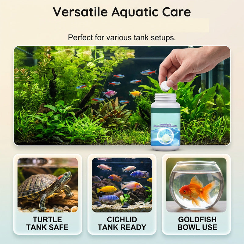 📢📢BUY 2 GET 3 FREE ⏰Effervescent Tablets for Crystal Clear Fish Tanks