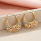 💛 50% OFF NOW! 🌙 Gold-Plated Crescent Hoop Earrings with Enamel Flowers – Delicate, floral charm & perfect for everyday elegance or gifting 🌸