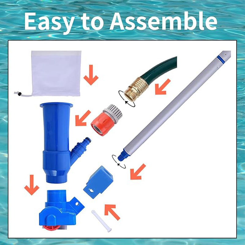 📢📢50% OFF!! 💦Powerful Suction Pool Vacuum Jet Kit – Deep Cleaning, Easy Setup