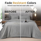 Breathable Solid Color Cooling Bed Sheet Set