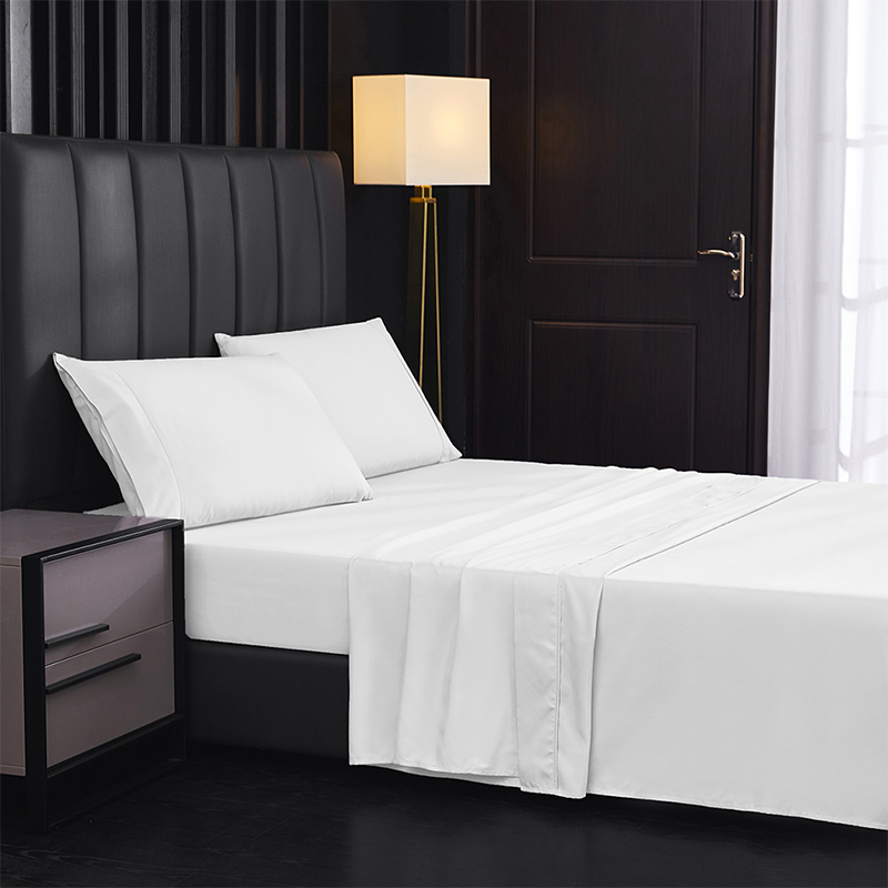 Breathable Solid Color Cooling Bed Sheet Set