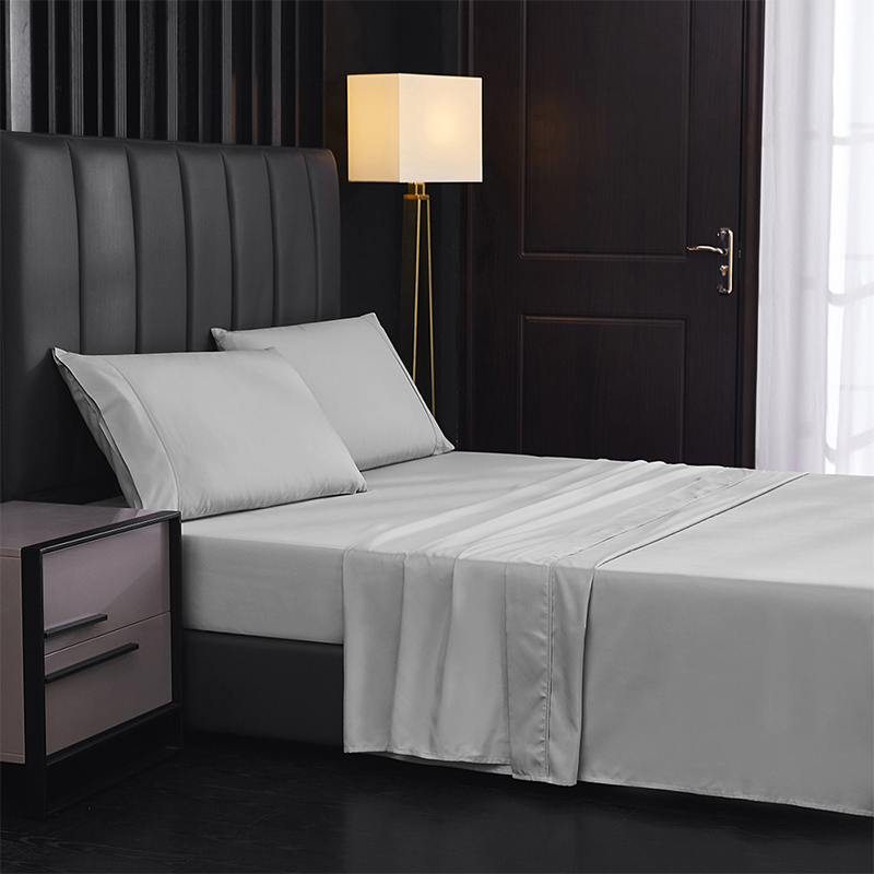 Breathable Solid Color Cooling Bed Sheet Set