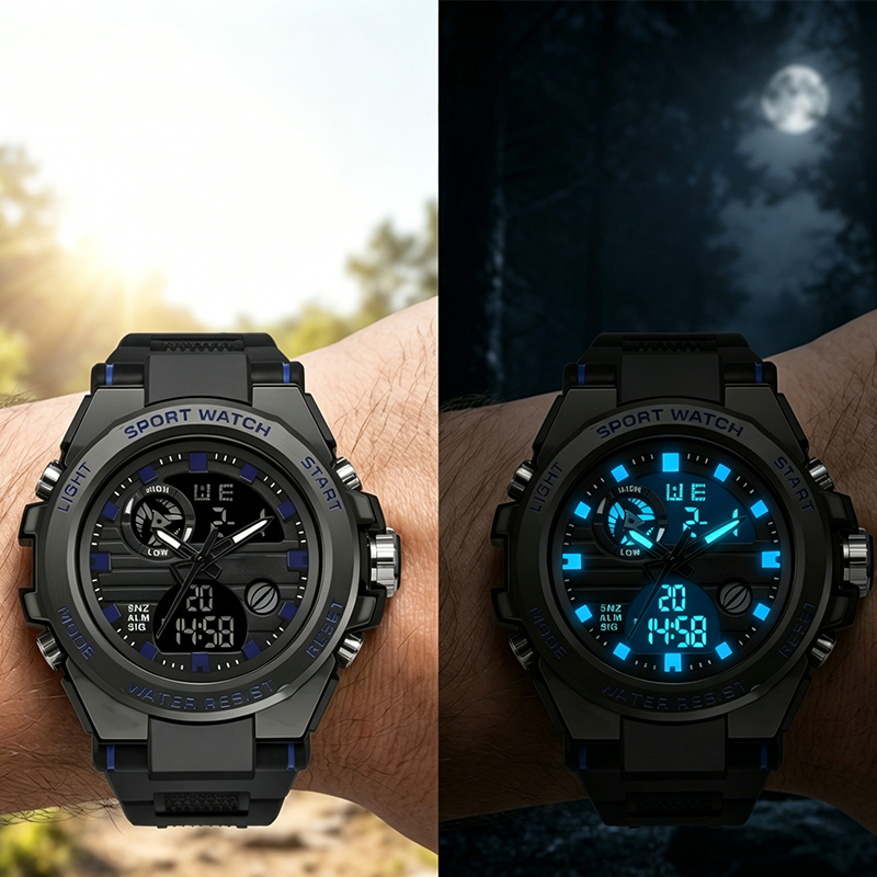 ⌚ 50% OFF NOW!💪 Men's Waterproof Sports Watch – Dual Display & Shock-Resistant – Outdoor Essential 💧