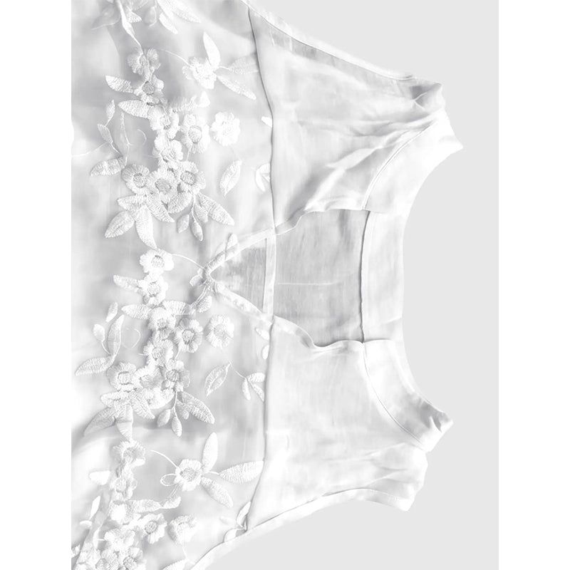 🌸 50% OFF NOW!✨ Women’s Chic Floral Lace Sleeveless Shirt – Elegant V-Neck & Romantic – Wardrobe Staple 🕊️