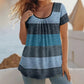 🏆LAST DAY SALE 50% OFF🔥Women's Plus Size Pleated Color Block T-Shirt
