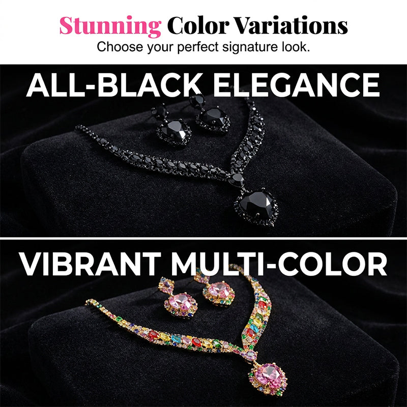 💎 40% OFF! ✨ Sparkling Heart Jewelry Set – Necklace & Earrings, Elegant, Lightweight 💖