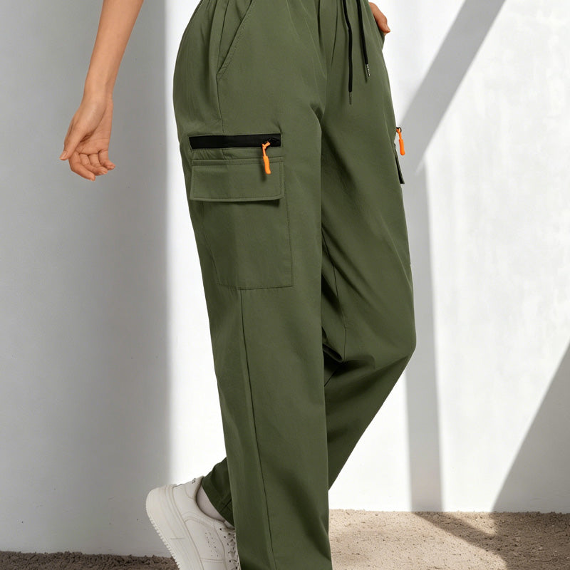 👖 50% OFF NOW! 🏆 Women's Drawstring Cargo Pants with Pockets – Lightweight, elastic cuffs & multi-functional pockets – perfect for travel, hiking or everyday casual 🔥