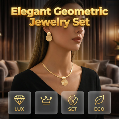 🎁2026 New Arrivals 60% OFF💥Modern Chic Necklace & Earring Set – Gold finish, geometric design & lightweight – perfect for daily elegance or gifting – includes matching pieces for a polished look 💫