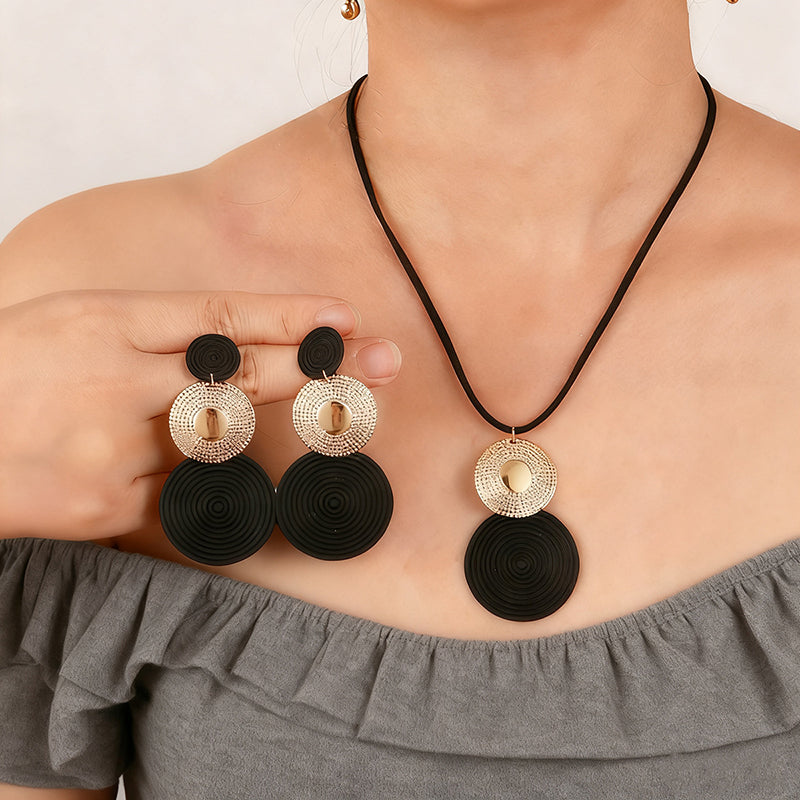 🎁2026 New Arrivals 60% OFF💥Modern Chic Necklace & Earring Set – Gold finish, geometric design & lightweight – perfect for daily elegance or gifting – includes matching pieces for a polished look 💫