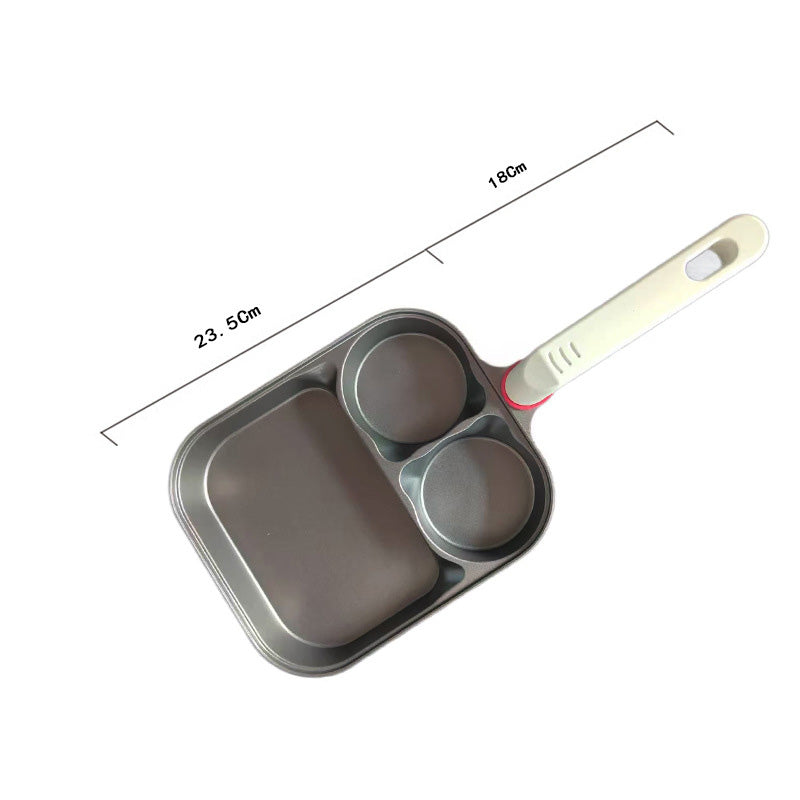 🍳50% OFF NOW! 3‑in‑1 Non‑Stick Breakfast Skillet‑Multi‑Compartment Divided Frying Pan, Even Heat Distribution Cookware Compatible with All Stovetops for Eggs, Pancakes & Morning Meals