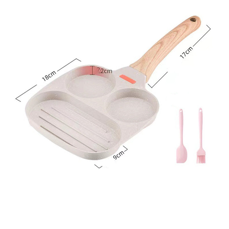 🍳50% OFF NOW! 3‑in‑1 Non‑Stick Breakfast Skillet‑Multi‑Compartment Divided Frying Pan, Even Heat Distribution Cookware Compatible with All Stovetops for Eggs, Pancakes & Morning Meals