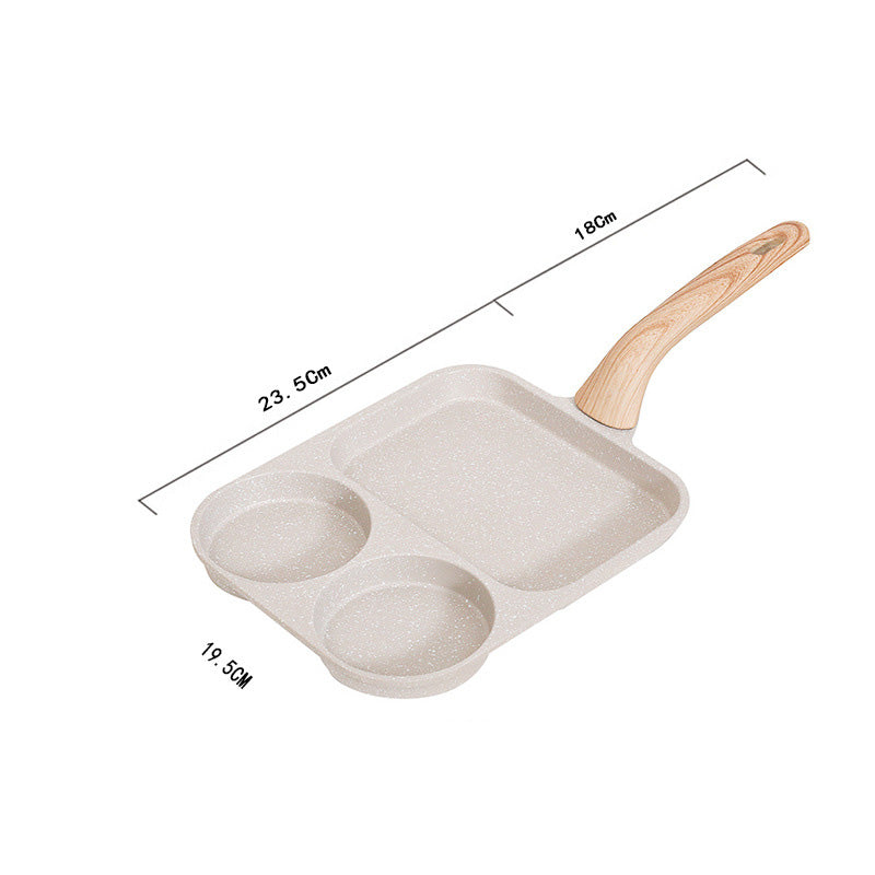 🍳50% OFF NOW! 3‑in‑1 Non‑Stick Breakfast Skillet‑Multi‑Compartment Divided Frying Pan, Even Heat Distribution Cookware Compatible with All Stovetops for Eggs, Pancakes & Morning Meals