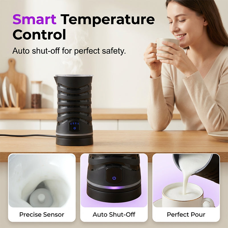 4 in 1 Electric Milk Frother for Hot & Cold