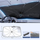 Exclusive 50% OFF | Bendable Car Windshield Sunshade Umbrella | 360° Flexible Rod for Large Screens | Nano Titanium Silver Heat Reflection & 10-Rib Alloy Frame✨