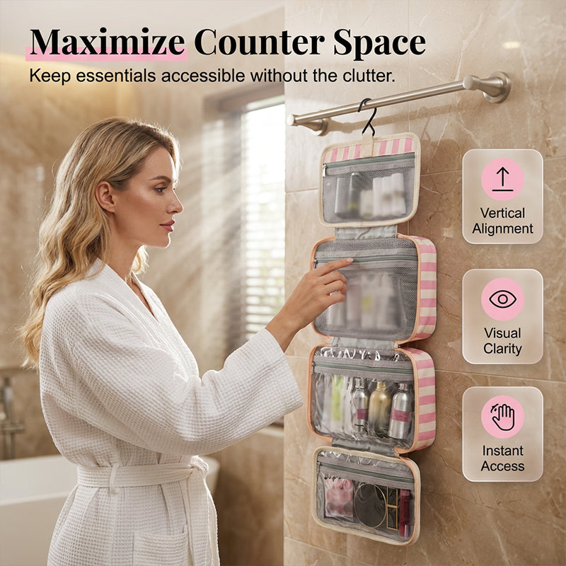 🔥Summer Hot Sales - 50% OFF💞30K+ SOLD!!💝Striped Hanging Travel Toiletry Bag