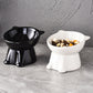📢📢50% OFF !! ⏰Cute Cat-Ear Design Raised Pet Bowl