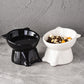 📢📢50% OFF !! ⏰Cute Cat-Ear Design Raised Pet Bowl
