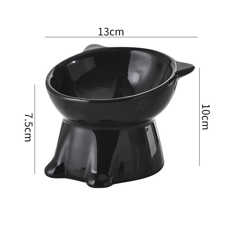 📢📢50% OFF !! ⏰Cute Cat-Ear Design Raised Pet Bowl