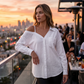 📢📢50% OFF !! ⏰Women's Casual Off-Shoulder Button-Down Shirt