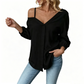 📢📢50% OFF !! ⏰Women's Casual Off-Shoulder Button-Down Shirt