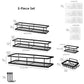 💥LAST DAY SALE 50%OFF💥No-Drill Bathroom Shelf Set 🧴🛁 – Rustproof Carbon Steel, Quick-Drain, Modular Storage