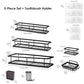 💥LAST DAY SALE 50%OFF💥No-Drill Bathroom Shelf Set 🧴🛁 – Rustproof Carbon Steel, Quick-Drain, Modular Storage
