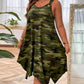 👗 40% OFF! ✨ Sleeveless Camouflage Dress – Asymmetrical Hem, Edgy Style, Unique 🍂
