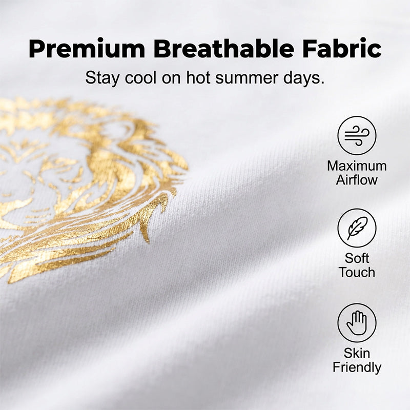 👕 50% OFF NOW! ⏰ Men's Lion Graphic Set – Bold lion print & breathable fabric – Relaxed fit, perfect for streetwear or casual days – cool 2-piece style 🩸😎